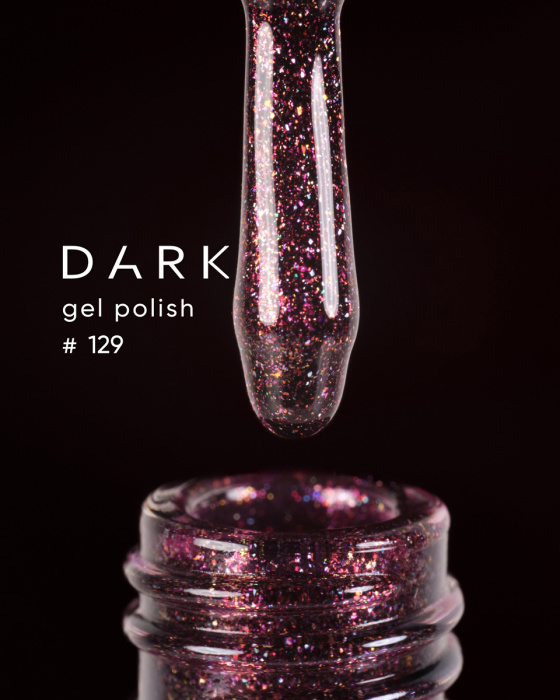 Dark gel polish 129, 10 ml