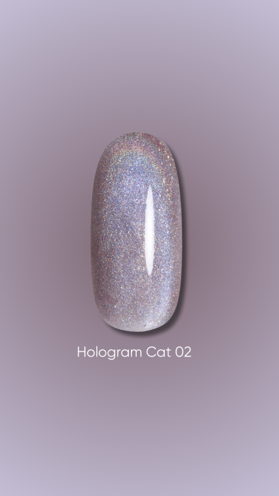 Dark gel polish Hologram cat 02, 6 ml
