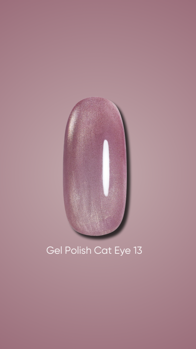 Dark gel polish Cat Eye 13, 6 ml