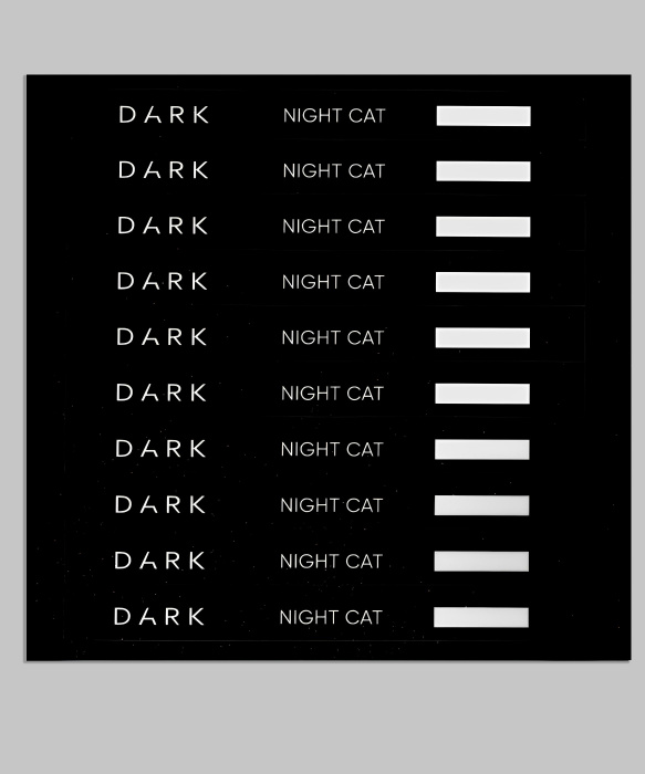 DARK Наліпки на тіпси сет з віконцем Night cat