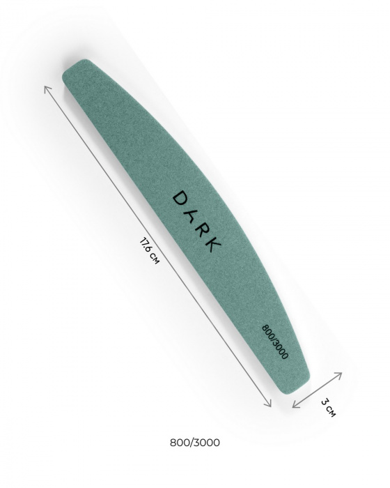 DARK Пилочка для полірування - напівколо 800/3000 грит