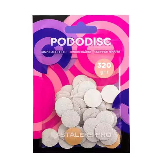 Змінні файли білі для педикюрного диска №09 PODODISC STALEKS PRO S, 320 ГРИТ