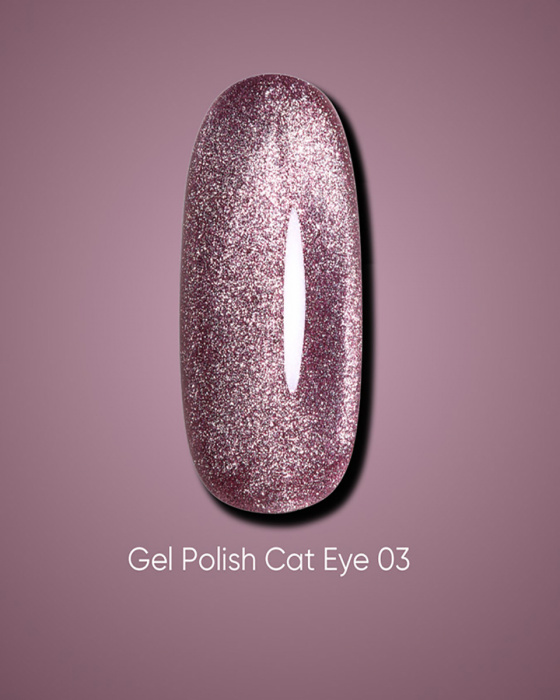 Dark gel polish Cat Eye 03, 10 ml