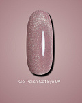 Dark gel polish Cat Eye 09, 10 ml