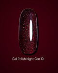 Dark gel polish Night Cat 10, 6 ml