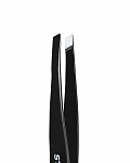 Пінцет для брів Staleks Expert Pro  11 type 4 black TE-11/4B (вузькі скошені кромки)