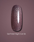 Dark gel polish Night Cat 06, 6 ml