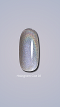 Dark gel polish Hologram cat 01, 6 ml