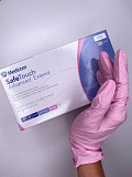 Рукавички нітрилові без пудри нестерильні Safe Touch Advanced  PINK, розмір М (100 од.)