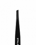 Пінцет для брів Staleks Expert Pro  11 type 4 black TE-11/4B (вузькі скошені кромки)
