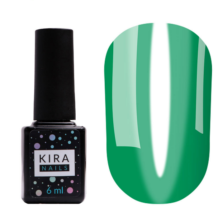 Гель-лак Kira Nails Vitrage №V06 (зелений зеленка), 6 мл