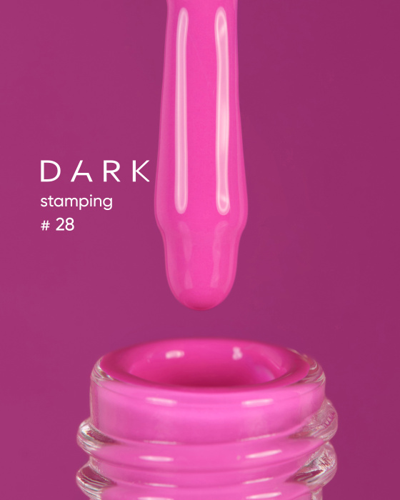 DARK Stamping polish №28 неоновий рожевий, 10 ml